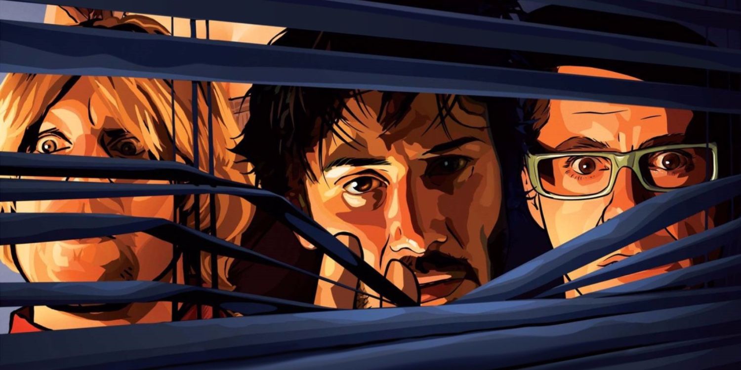 A Scanner Darkly, with Keanu Reaves, Robert Downey Jr., Richard Linklater.