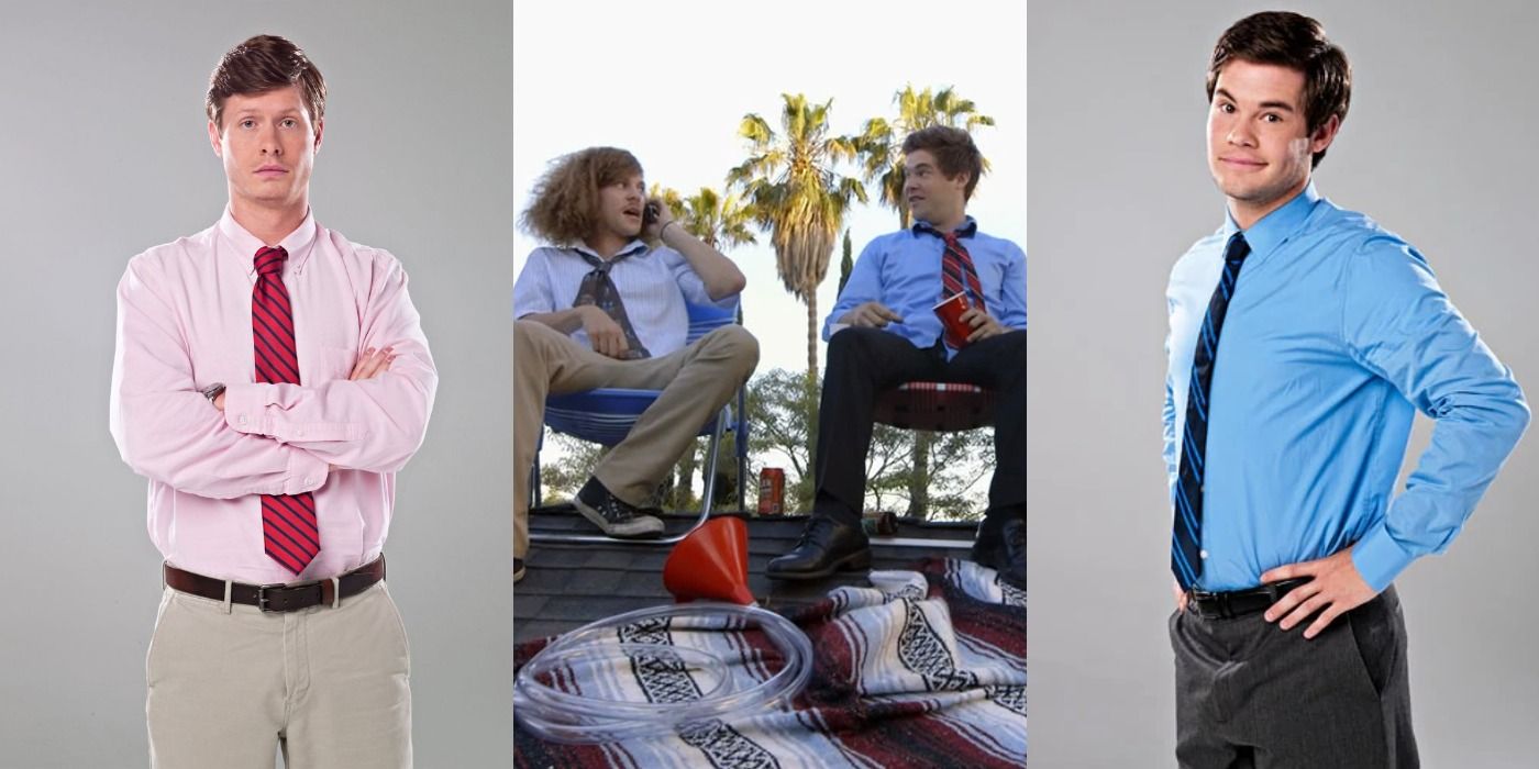 Collage of Adam, Ders, and Blake in Workaholics