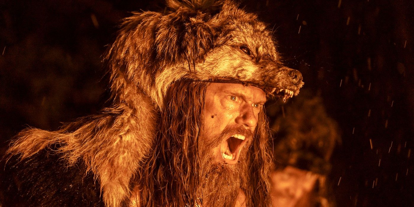 Alexander Skarsgård yells as Amleth in The Northman
