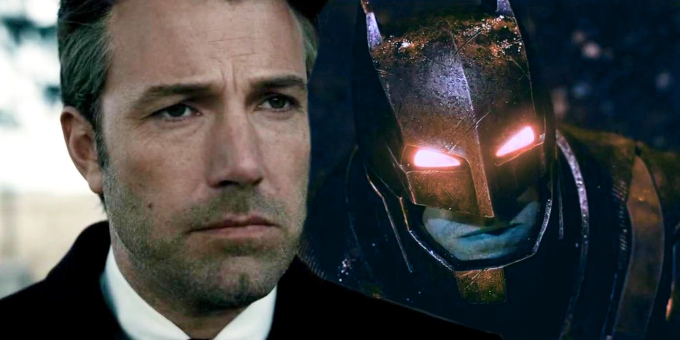 Split image of Ben Affleck as Bruce Wayne and Batman