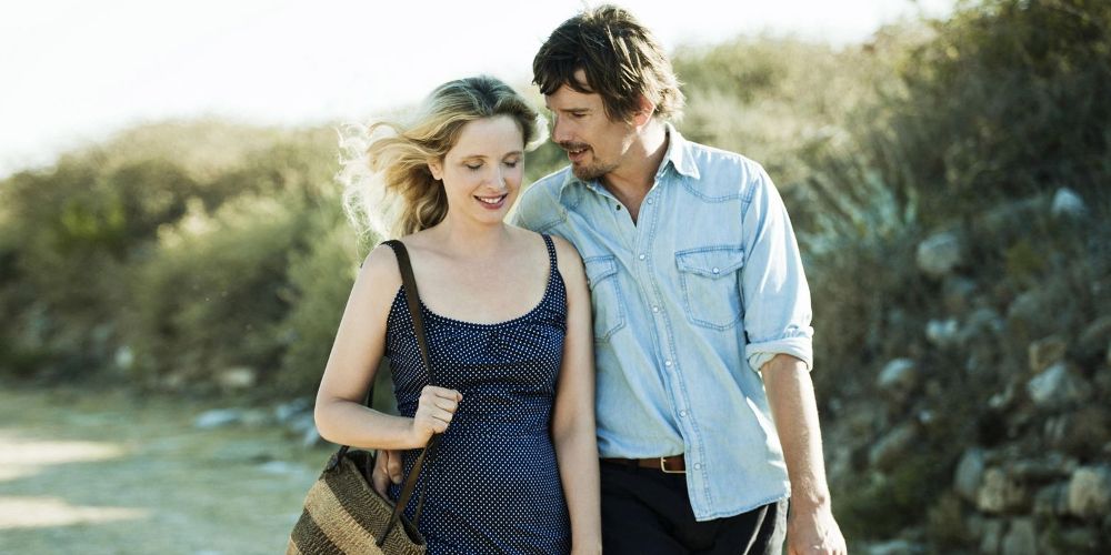 Celine and Jesse walk together in Before Midnight