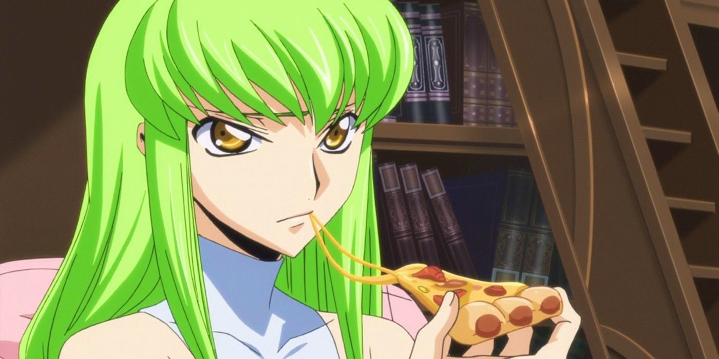 Anime Cartoon Girl Eating Pizza Stock Illustration - Illustration of  clothing, blue: 276016024