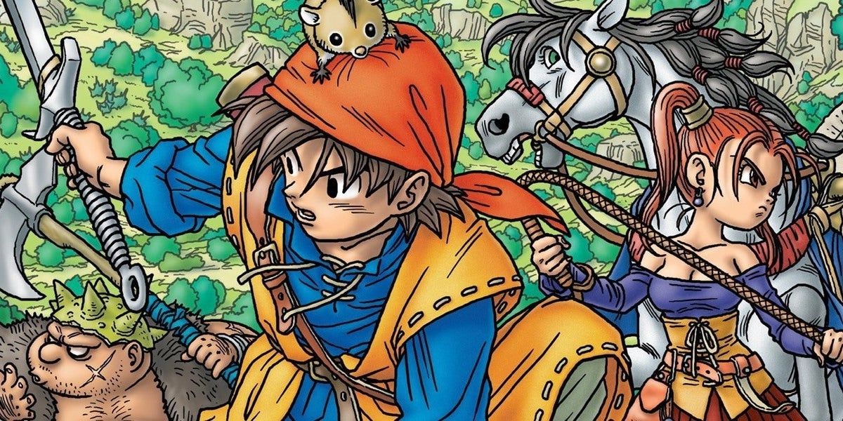 Artwork displaying the party from Dragon Quest 8