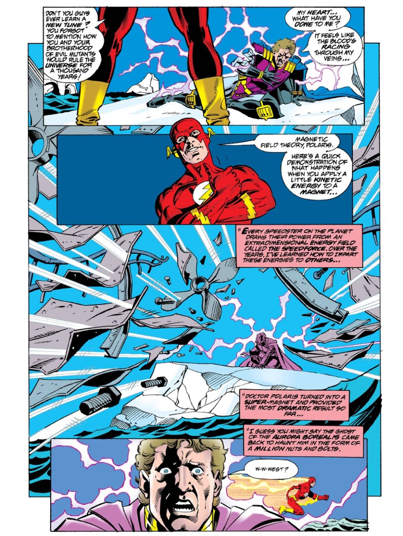 The Flash fights Polaris