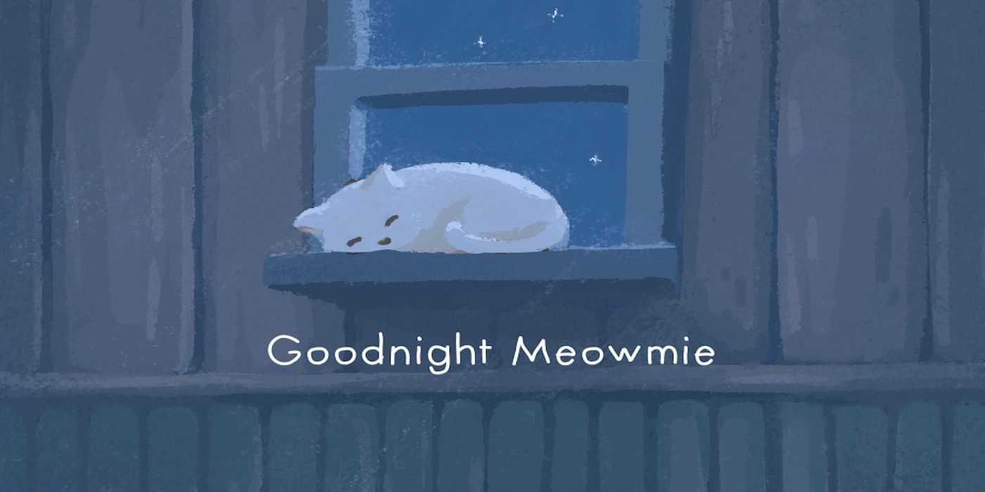 A screenshot of the title screen from the game Goodnight Meowmie
