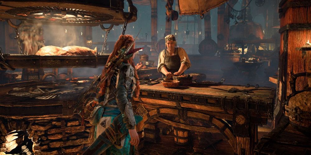 Aloy meets a cook in Horizon Forbidden West