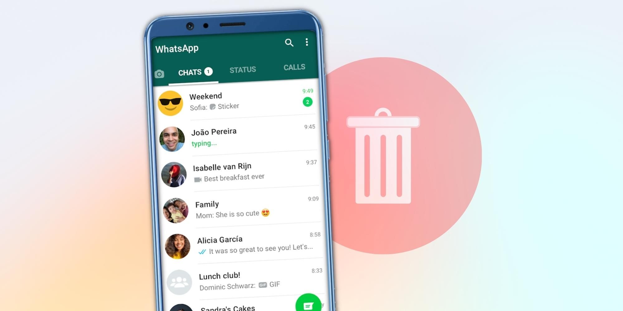 how to delete whatsapp chats