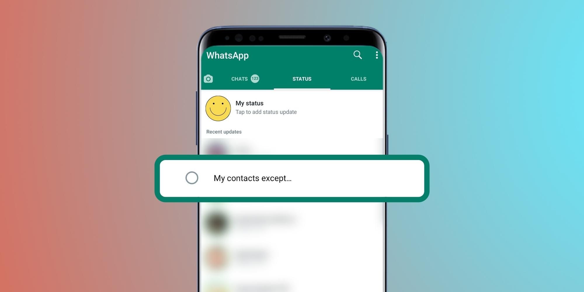 how to hide last WhatsApp Status