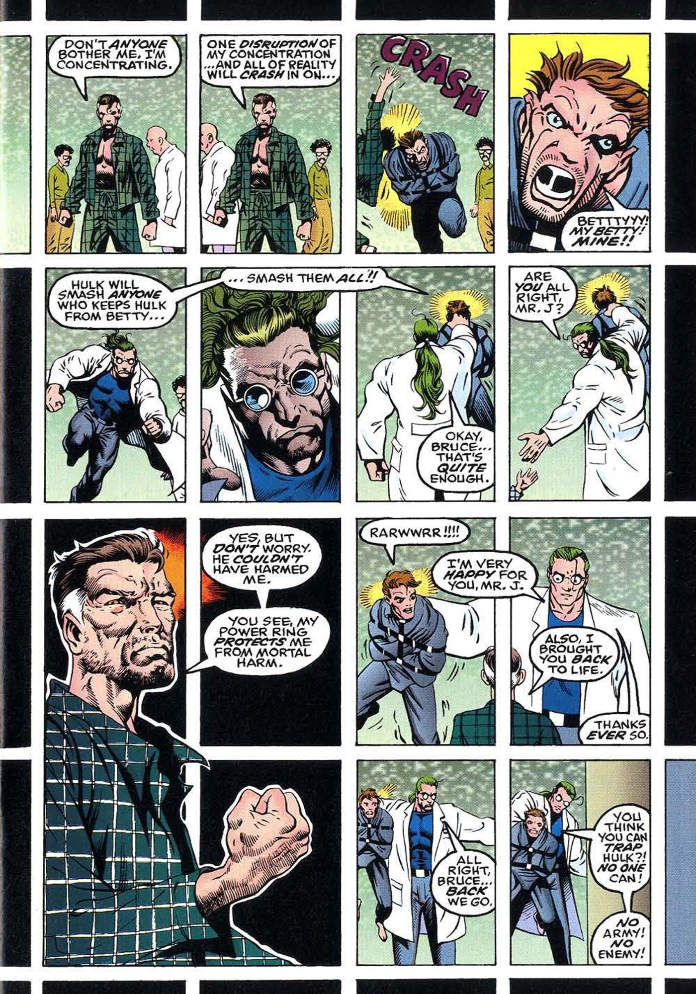 Hal Jordan appears in The Incredible Hulk as a psychiatric patient