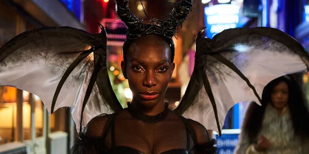 Arabella wears black wings in I May Destroy You