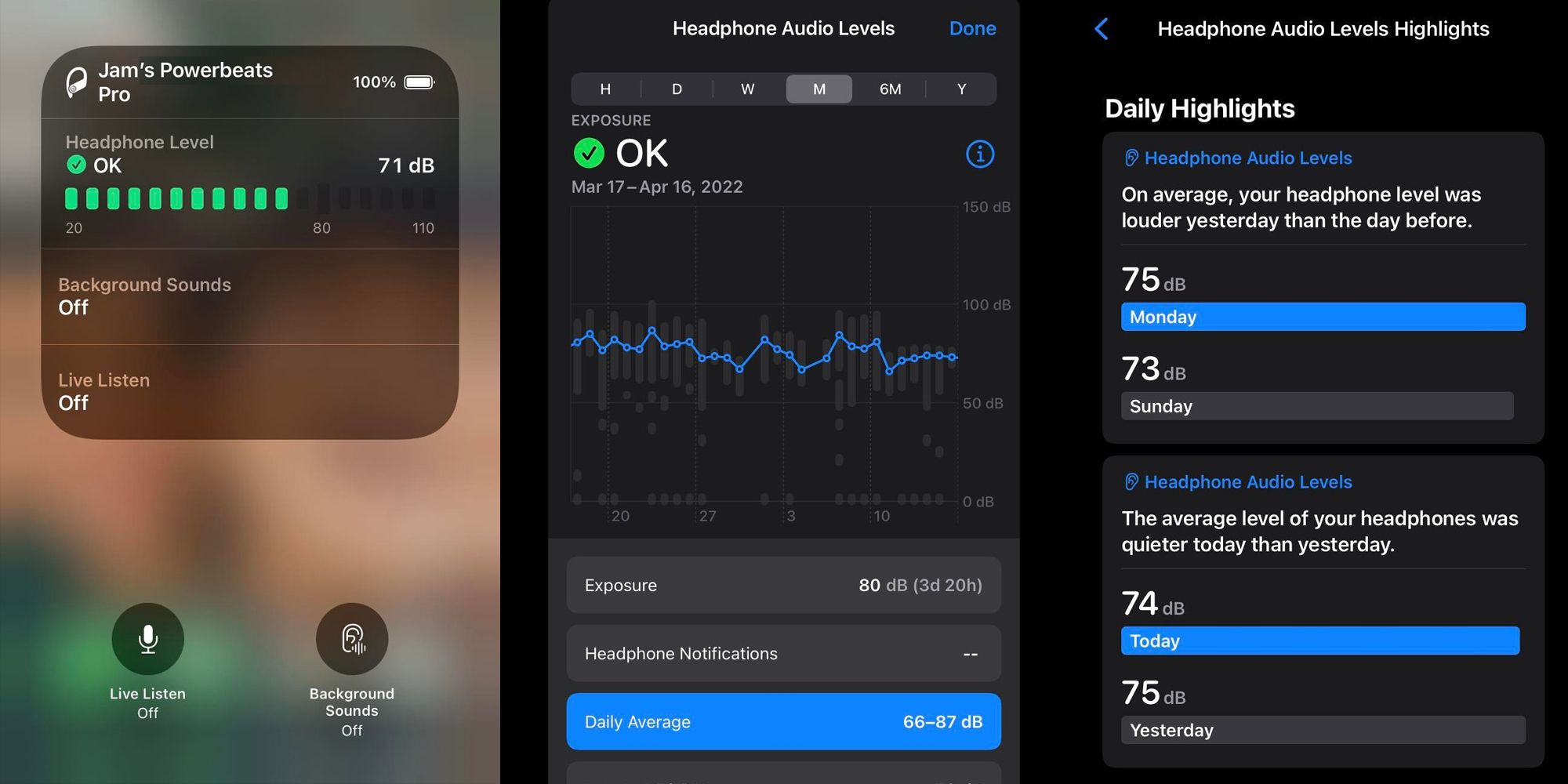 iPhone Headphone Audio Levels Health App