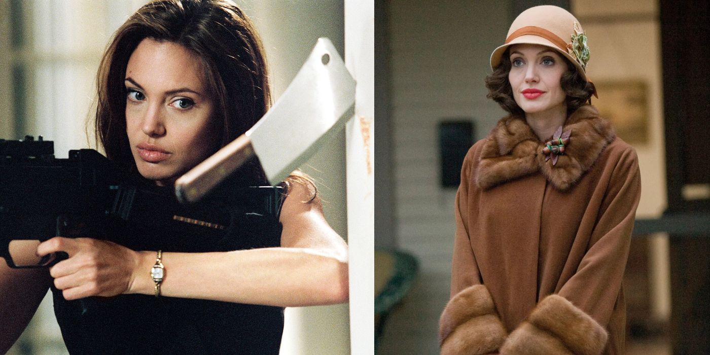 Jane holds a machine gun in Mr. & Mrs. Smith and Christine wears a brown fur coat in Changeling