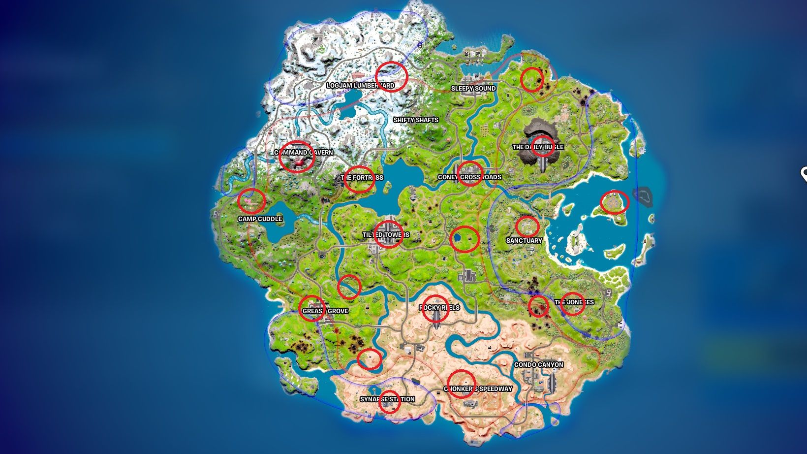 All Named IO Outposts in Fortnite