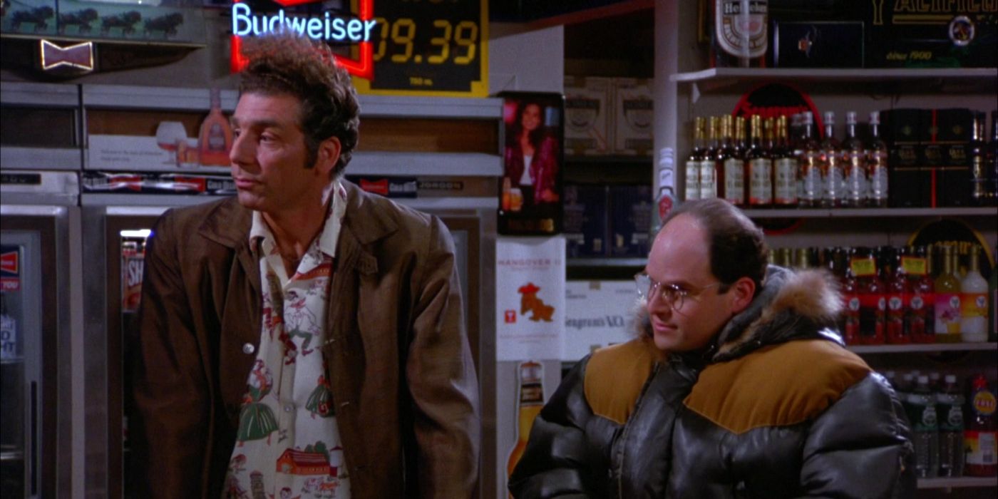Kramer and George at the liquor store in Seinfeld.
