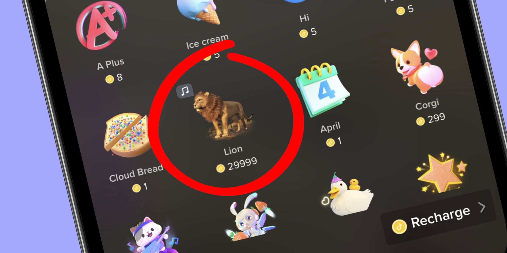 The Lion gift on TikTok Live