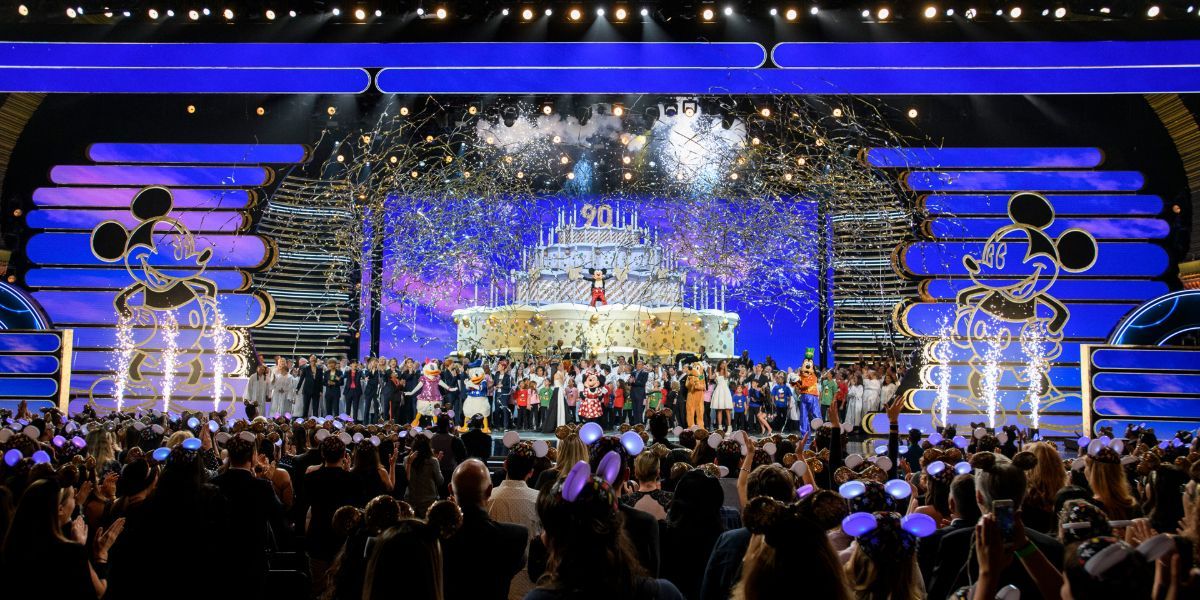 An image of the stage from Mickey's 90th Spectacular