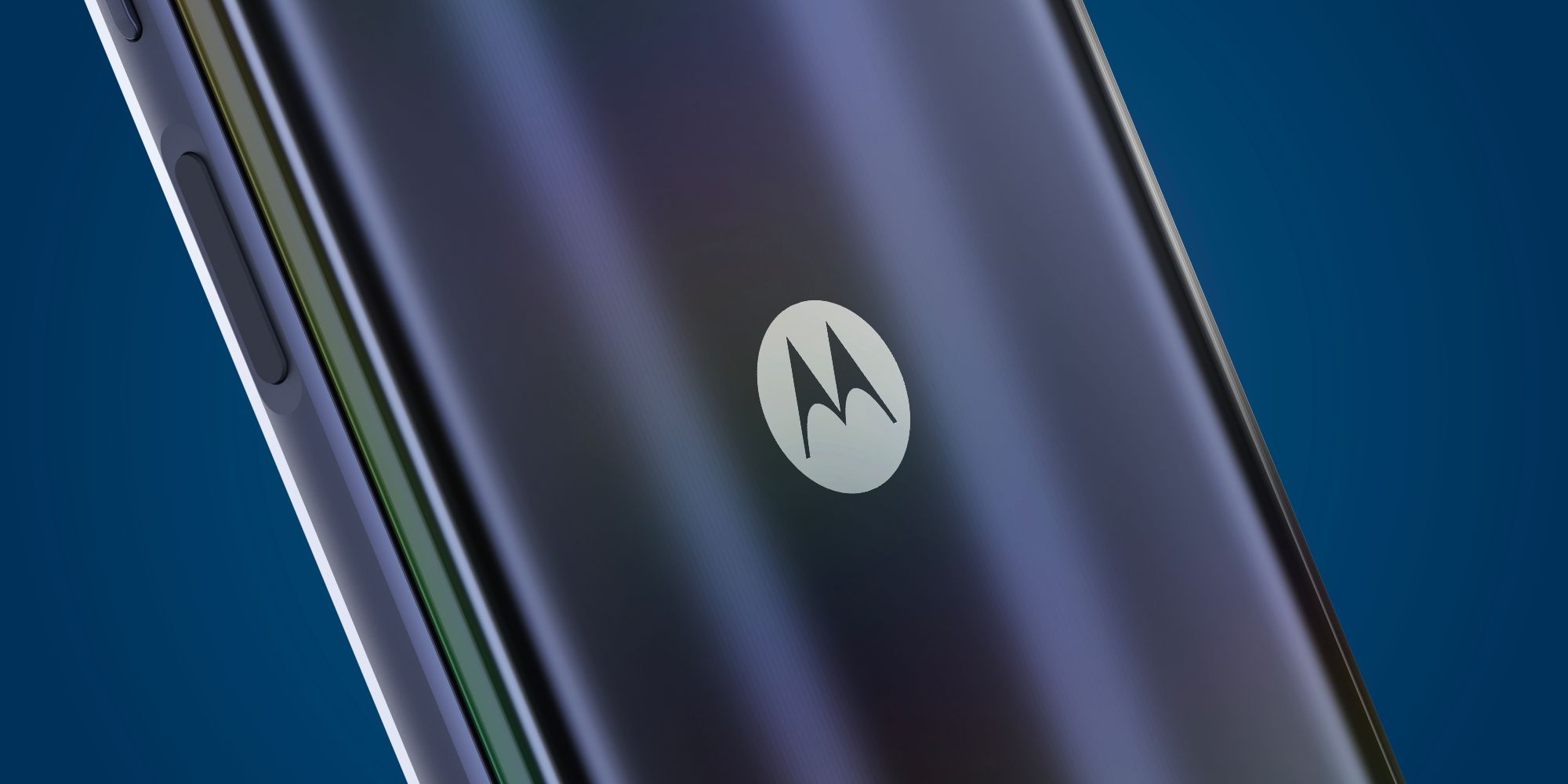 Close-up shot of Motorola 'M' logo on the Moto G Stylus 5G (2022)