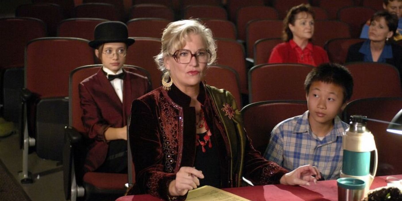 Ms. Darbus watching the play auditions in High School Musical