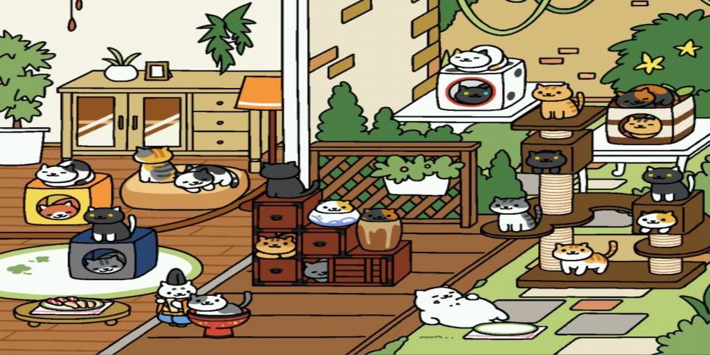 A screenshot from the game Neko Atsume: Kitty Collector