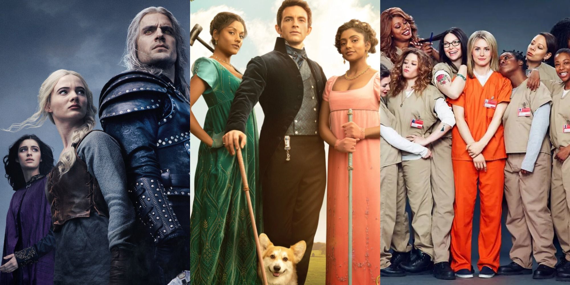 The cast of The Witcher, Bridgerton, and Orange is the New Black