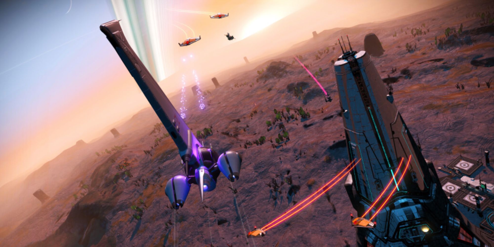 No Man&rsquo;s Sky Outlaws includes changes to combat, including the addition of in-atmosphere battles