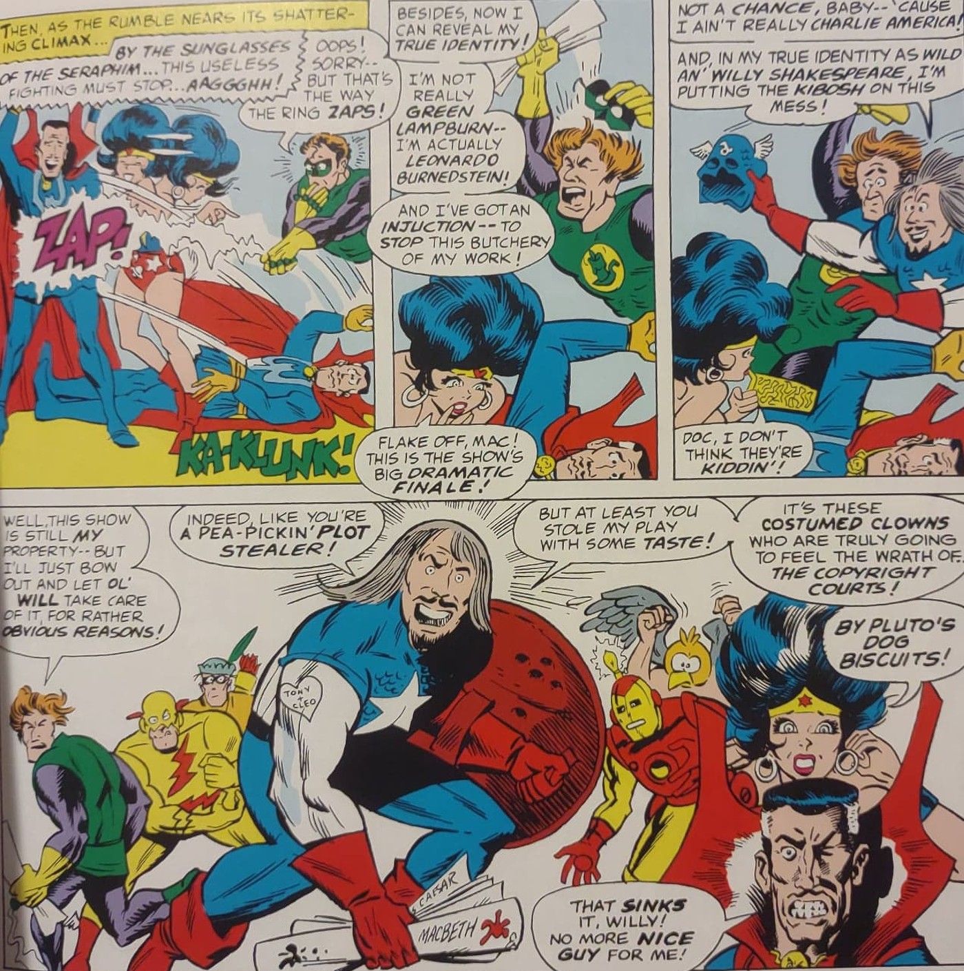 Marvel&rsquo;s Not Brand Echh #6 parodying West Side Story with variant teams of the Avengers and the Justice League.