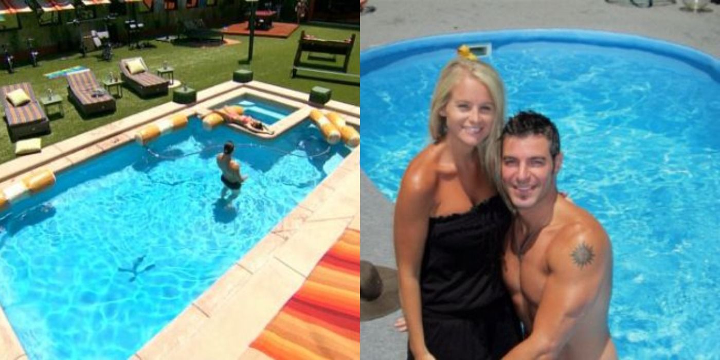 Jeff and jordan by the pool on Big Brother