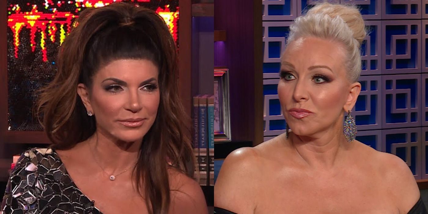RHONJ's Teresa and Margaret during the reunion