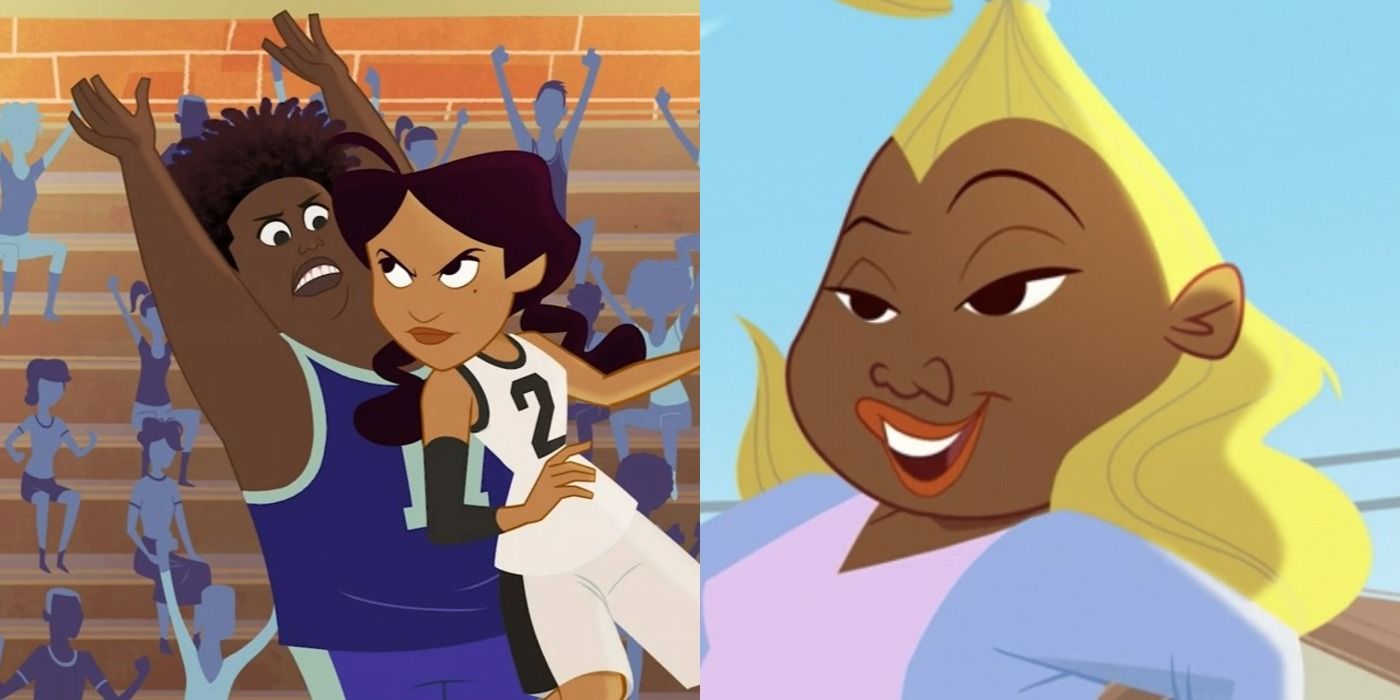 Split image of scenes from The Proud Family Louder and Prouder