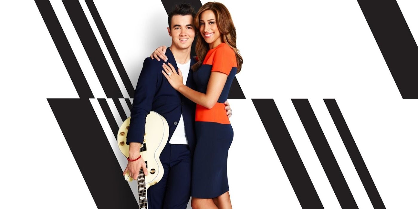 Poster for Married To Jonas, Featuring Kevin Jonas and his wife Danielle Jonas.