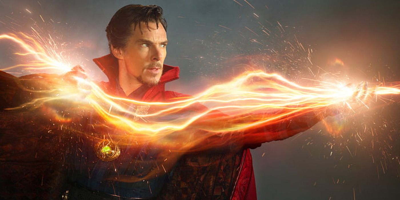 Doctor Strange casting a spell in the MCU