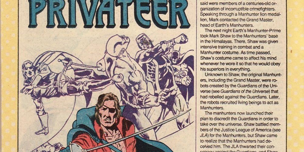 Mark Shaw appears as Privateer in DC comics