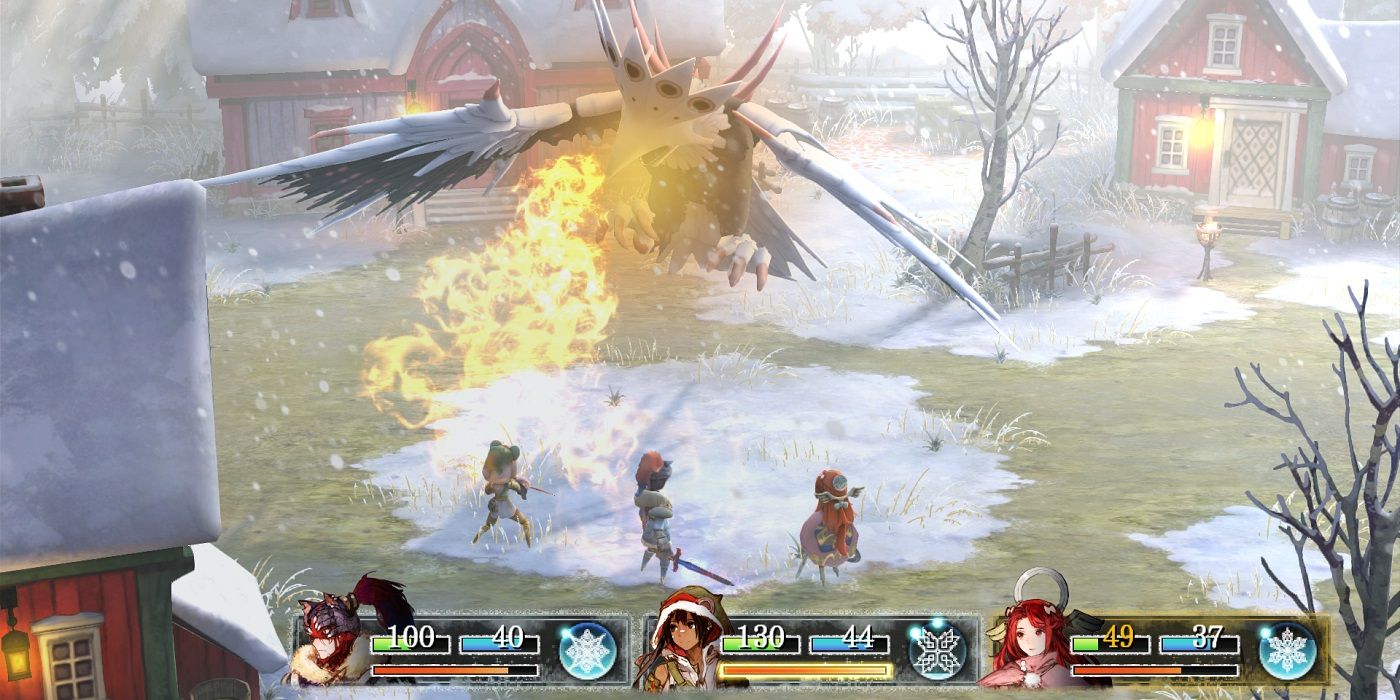 Screenshot of I Am Setsuna gameplay