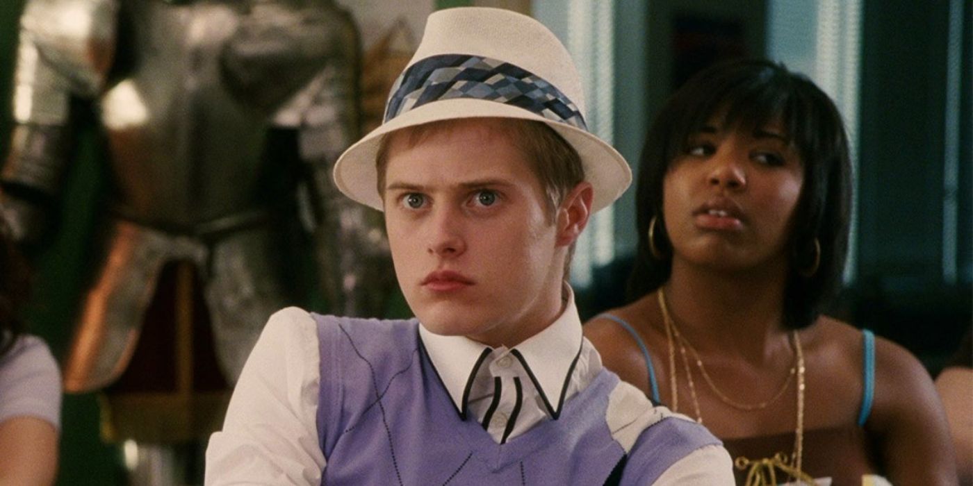 Ryan Evans looking confused in class in High School Musical