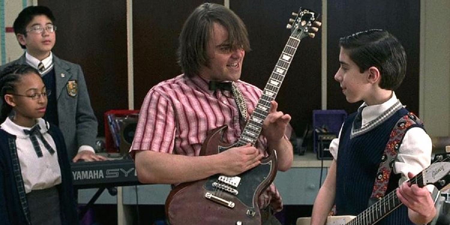 School of Rock with Jack Black, Richard Linklater.