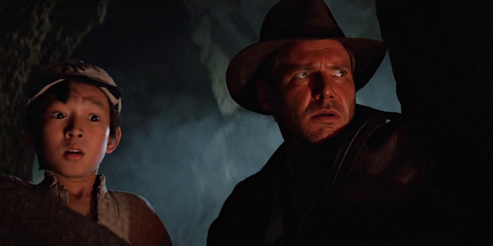 Short Round and Indiana Jones in Temple of Doom