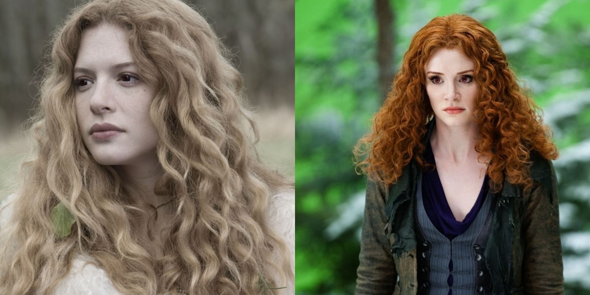 side by side images of Rachelle Lefevre and Bryce Dallas Howard as Victoria in The Twilight Saga