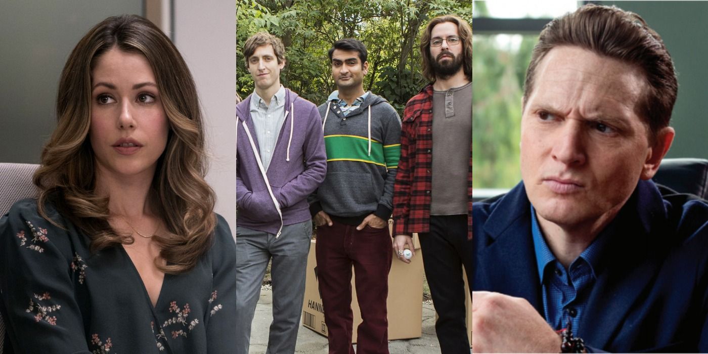 Collage of the main cast of Silicon Valley.