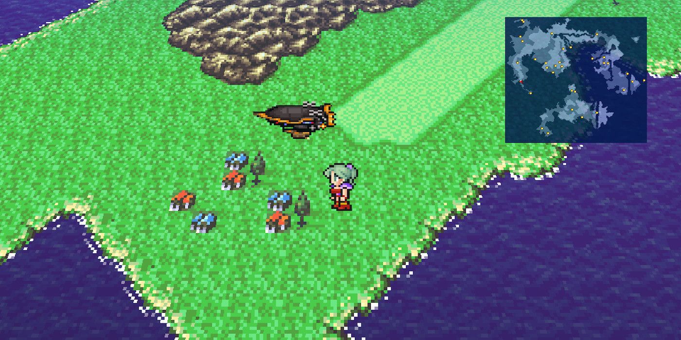 Terra&rsquo;s sprite on a map in Final Fantasy VI