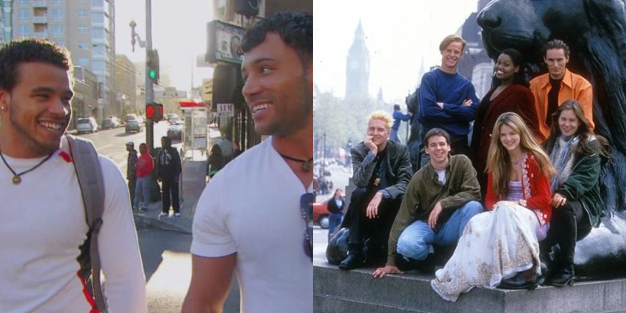 Split image of Brian and Cory and the cast of The Real World: London