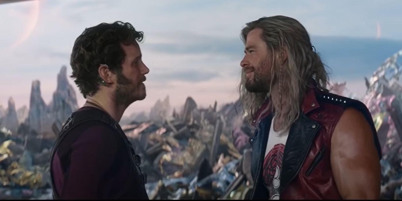 Chris Pratt and Chris Hemsworth in the Thor: Love and Thunder trailer