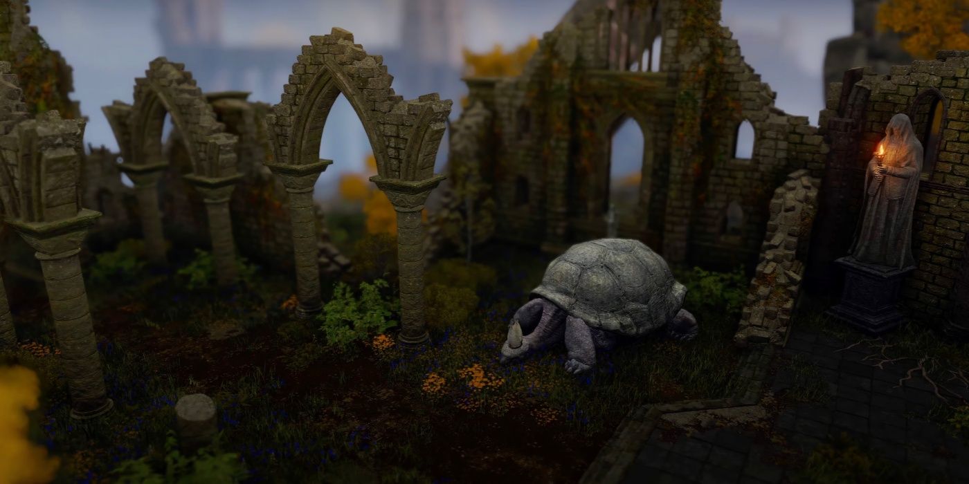 tilt shift elden ring tiny turtle pope