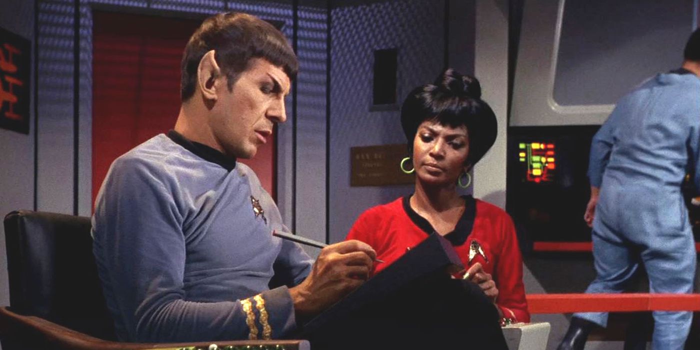 Spock and Uhura in The Original Series.