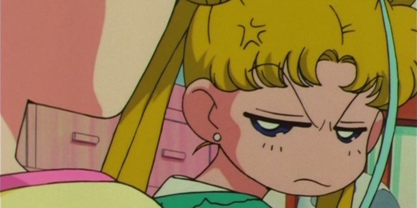 Usagi Tsukino annoyed in Sailor Moon