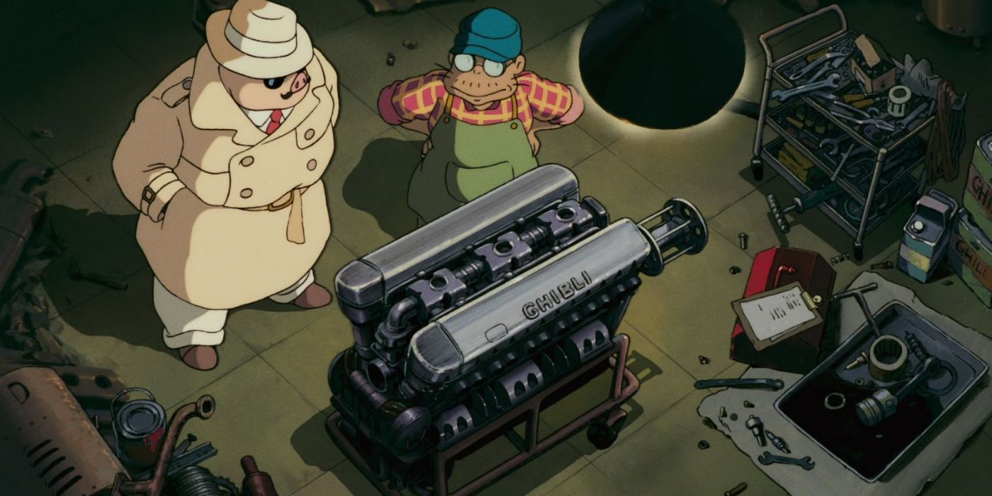 an image from Porco Rosso showing a Ghibli engine 