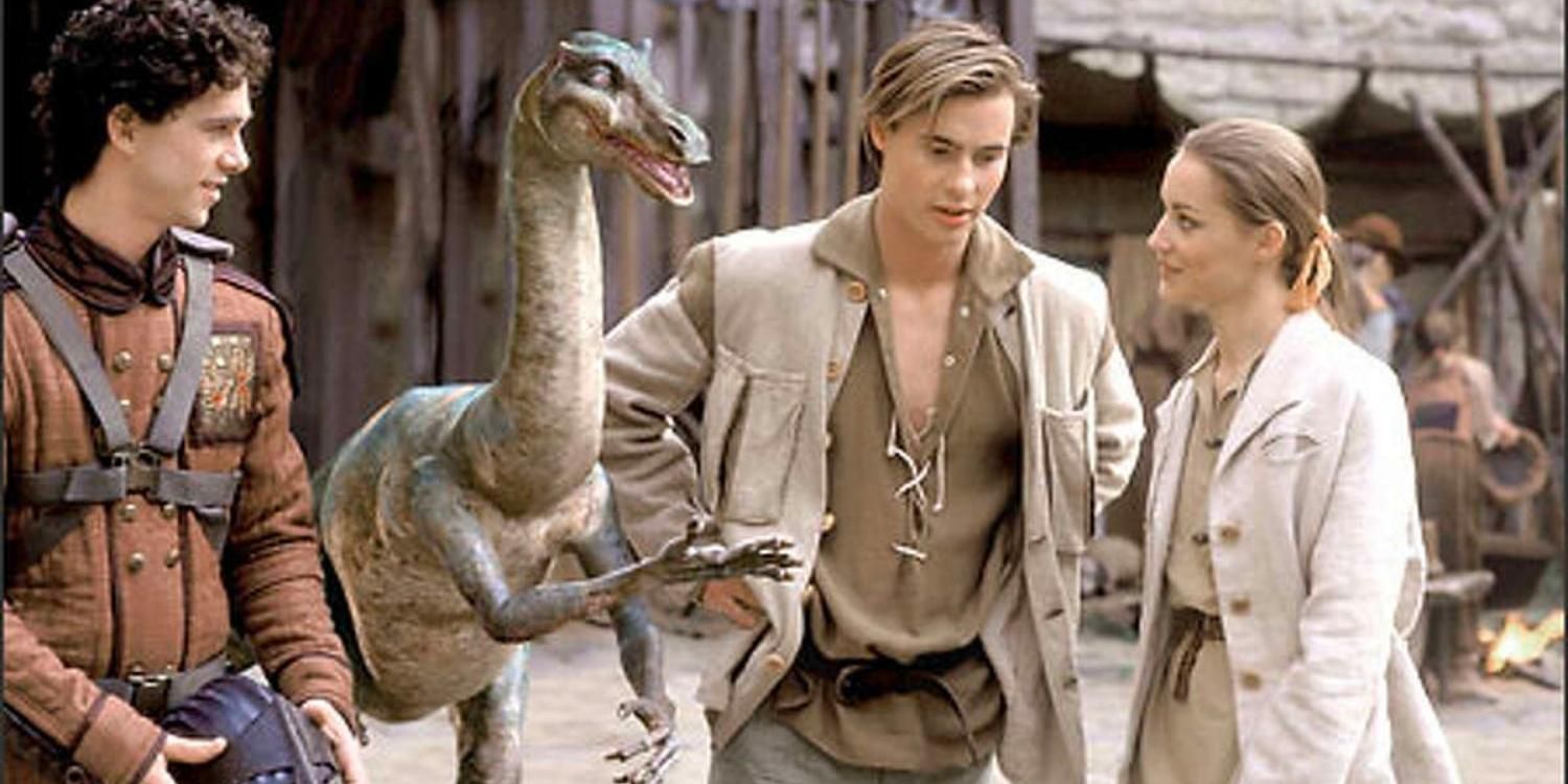 A scene from the tv adaptation of Dinotopia
