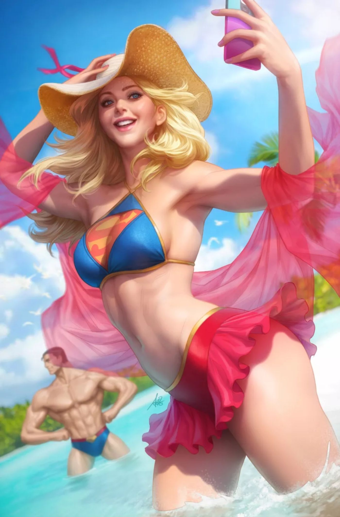Batman, Harley Quinn, Superman & More Get Spicy Swimsuit Covers