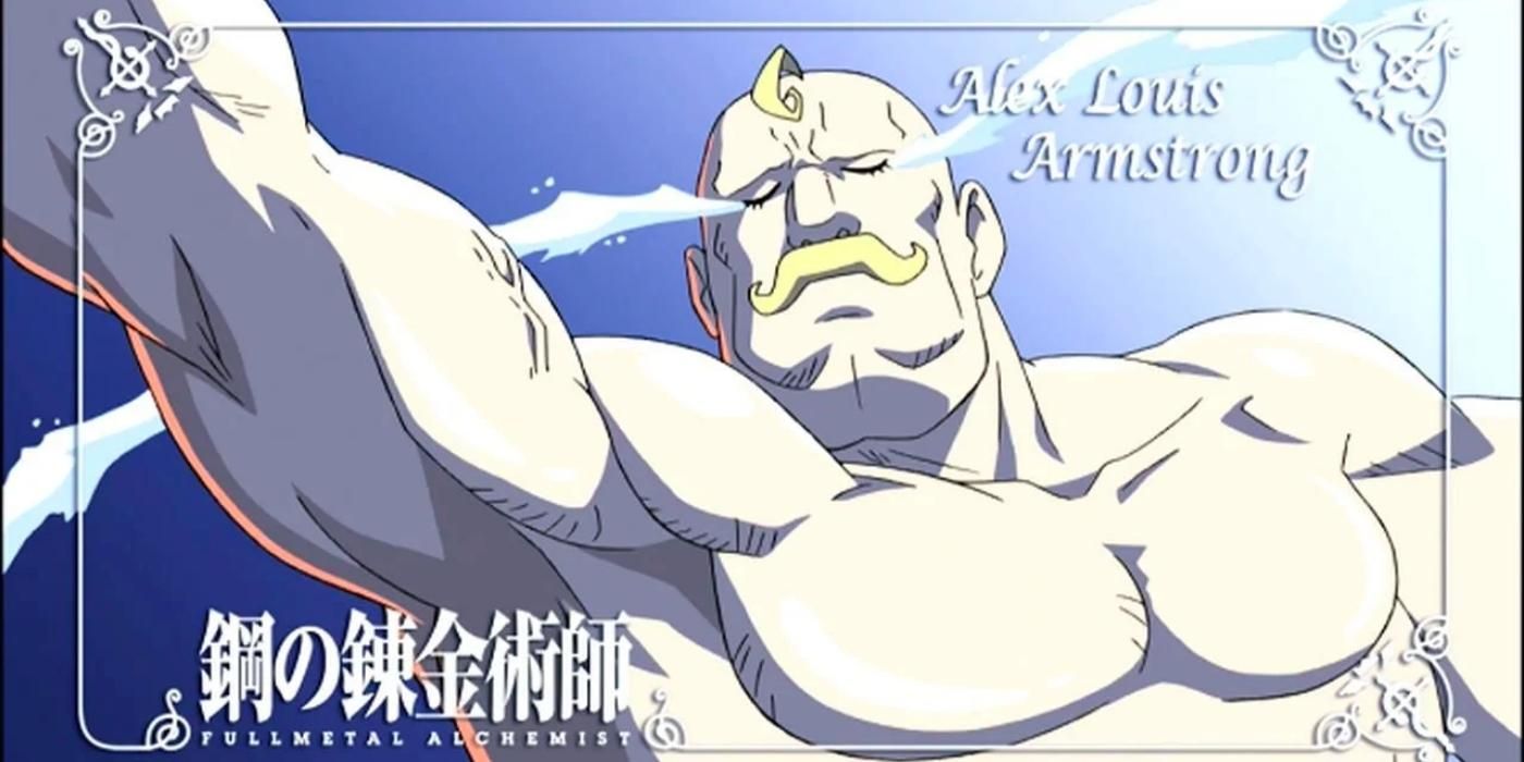 Cartão de título Alex Armstrong Fullmetal Alchemist Brotherhood