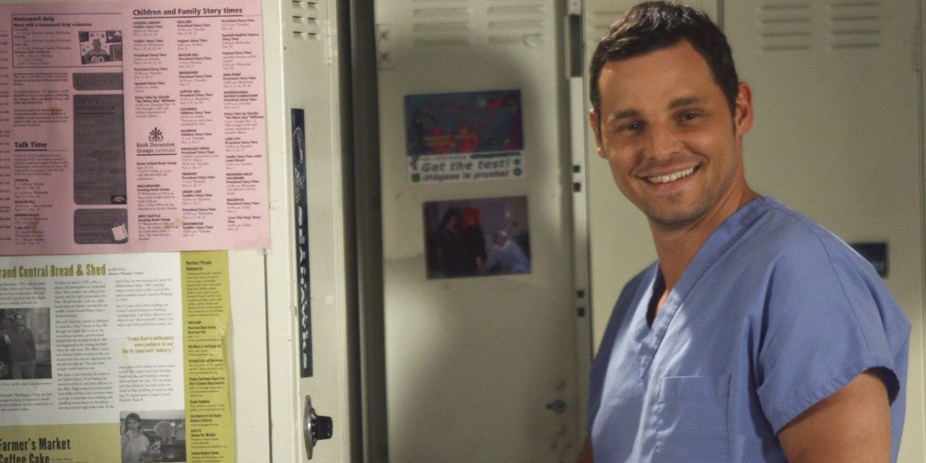 Alex Karev smiling in Greys Anatomy Cropped