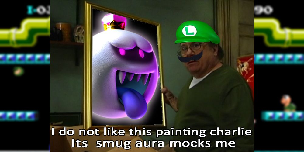 A meme blending Luigi's Mansion with It's Always Sunny In Philadelphia.